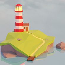 Faro - Técnica Low Poly 3D en Blender. 3D, Film, Lighting Design, and Children's Illustration project by Fco Javier Morón Vázquez - 04.14.2019