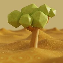 Arbol en desierto - Blender - 3D. 3D, 3D Animation, and Lighting Design project by Fco Javier Morón Vázquez - 04.29.2019