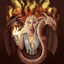 Daenerys Targaryen, Game of Thrones.. Un progetto di Design, Design editoriale, Graphic design, Illustrazione tradizionale e Illustrazione digitale di Susana Ríos - 21.05.2019