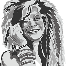 Janis Joplin. Un proyecto de Ilustración vectorial de Tono Mollà - 22.05.2019