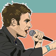Damon Albarn. Un proyecto de Ilustración digital e Ilustración vectorial de Quim Mirabet López - 22.05.2017
