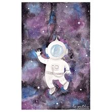 Astronauta en el espacio. Un progetto di Creatività, Disegno, Disegno artistico e Illustrazione tradizionale di Lizbeth Zenteno Espinoza - 22.05.2019
