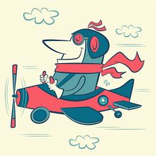 Jimmy Doolittle, aviador. Character Design, Digital Illustration, Children's Illustration, and Vector Illustration project by Ed Vill - 06.14.2019