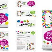 Campaña Consell de Poble. Br, ing, Identit, Poster Design, Logo Design, and Graphic Design project by Georgina Coma - 05.24.2019