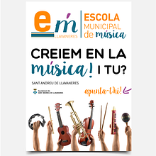 Cartel Escula Municipal de Música. Poster Design, Logo Design, and Graphic Design project by Georgina Coma - 05.24.2019