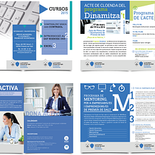 Diseño folletos Cursos Formacion. Poster Design, Logo Design, Editorial Design, and Graphic Design project by Georgina Coma - 05.24.2019
