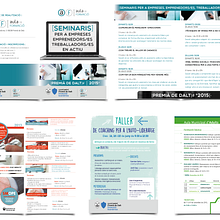 Diseño Folletos Cursos Formación. Poster Design, Logo Design, Editorial Design, and Graphic Design project by Georgina Coma - 05.24.2019