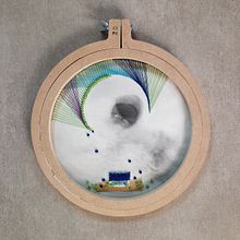 Técnicas de bordado experimental sobre papel . % Cecilia Furlan tarafından hazırlanan Nakış projesi - 05.24.2019