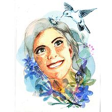 Mi proyecto Retrato Ilustrado con Acuarela . % Angela B tarafından hazırlanan Sanatsal Çizim, Logo Tasarımı, Grafik Tasarım, Geleneksel illüstras, Ve on projesi - 05.25.2019