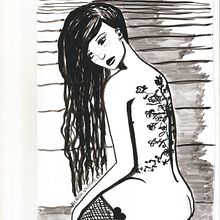 Canciones de Tinta china.... de la colección: canciones con nombre de mujer. Un progetto di Disegno, Disegno artistico e Illustrazione tradizionale di Nieves Ferragut - 26.05.2019