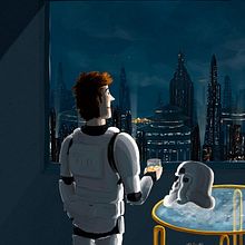 El descanso del Stormtrooper. Film, Portrait Drawing, Character Design, Traditional illustration, and Digital Illustration project by Félix Díaz de Escauriaza - 12.01.2018