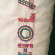 Mi Proyecto del curso: Letras bordadas: el hilo como herramienta gráfica. Embroider project by Mimi Araya Canobra - 05.27.2019