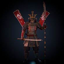 Samurai - Personaje Real Time. Un proyecto de 3D, Diseño de personajes 3D, Modelado 3D, Videojuegos y Animación 3D de Albert Patru - 29.05.2019