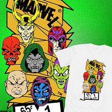 MARVEL VILLAINS T-shirt Proposal DESIGN. Un proyecto de Cómic, Concept Art, Diseño de personajes, Diseño editorial, Diseño gráfico y Publicidad de Pablo Alcalde - 30.05.2019