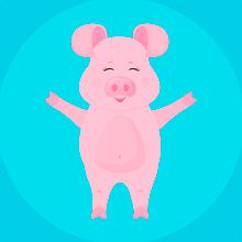 Animación 2D: El cerdo feliz. . Projekt z dziedziny  Animacja użytkownika Catalina Cantos - 30.05.2019