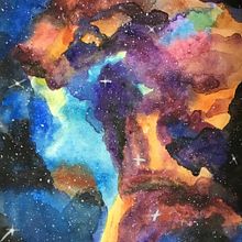 Actividad Galaxia - Técnicas de Acuarela. Un proyecto de Pintura a la acuarela de carlam-cv - 31.05.2019