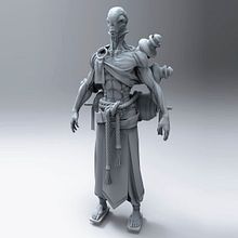 Gandam, the Pilgrim - Sculpt. 3D, 3D Character Design, Sculpture, and 3D Modeling project by David Chumilla - 05.31.2019