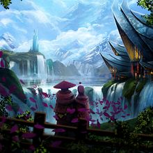 The Landing of the Petals - Concept Art  . Concept Art, Art Direction, and Traditional illustration project by David Chumilla - 05.31.2019
