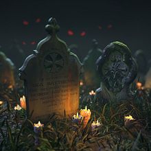 Photogrammetry Meshes - Tombstones and Halloween Scene. 3D, Game Design, 3D Modeling, and Video Games project by David Chumilla - 05.31.2019
