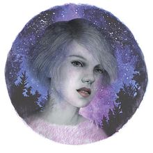 Nocturna . Fine Arts, Pencil Drawing, Artistic Drawing, Portrait Drawing, Realistic Drawing, Traditional illustration, Digital Illustration, and Watercolor Painting project by Alicia Poveda - 05.31.2019