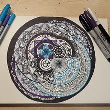 Mandalas hechos a mano. Projekt z dziedziny  Sztuki piękne, Sketching,  R, sunek,  R, sunek art, st i czn użytkownika Emilia Acurio Vintimilla - 02.06.2019