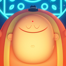 Buda. 3D, Character Design, 3D Character Design, Traditional illustration, Digital Illustration, and 3D Modeling project by J.FRAMES BOND - 06.03.2019