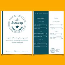 Menú para The Brewery. Un proyecto de Diseño gráfico de Isa Garcia - 03.06.2019