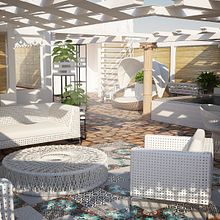 Terraza . Un proyecto de 3D, Arquitectura, Arquitectura digital, Arquitectura interior, Concept Art, Creatividad, Decoración de interiores, Diseño, Diseño, creación de muebles					, Fotografía digital, Ilustración tradicional, Modelado 3D y Post-producción fotográfica		 de Alexander Pulido meralla - 03.06.2019