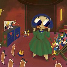 Ilustración digital para cuentos infantiles "Alicia en el país de las maravillas". Children's Illustration project by María Florencia Evdemon - 06.04.2019