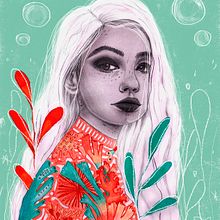 Mi Proyecto del curso: Retrato con lápiz, técnicas de color y Photoshop. Un progetto di Disegno a matita, Disegno di ritratti, Pattern design e Illustrazione tradizionale di cindyluv - 10.06.2019