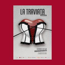 La Traviata. Un progetto di Design di poster  e Illustrazione vettoriale di Roger Pla Ramos - 10.01.2015