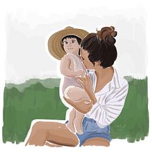 Retratos para el Día de la Madre (Armani Beauty). Traditional illustration, Digital Illustration, and Children's Illustration project by Félix Díaz de Escauriaza - 03.01.2017