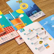 Diseño de documento para niños - Conciencia sobre plástico. Een project van Grafisch ontwerp van Fernando Lorente Domínguez - 08.06.2019