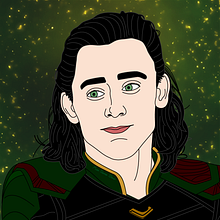 Loki | The God Of Mischief. Traditional illustration, Digital Illustration, and Vector Illustration project by Miss Sarie Stein - 06.08.2019