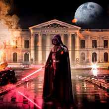 Darth Vader en el centro histórico de mi País EL SALVADOR. Digital Architecture, and Photo Retouching project by enrique_rodripez - 06.11.2019