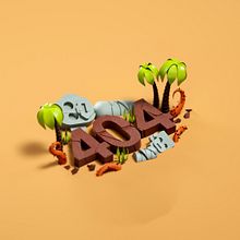 Error 404. 3D, Ilustração tradicional, Ilustração digital, Modelagem 3D, e UX / UI projeto de Daniel Dominguez - 12.06.2019