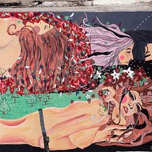 "Serpientes de agua II" mural . Street Art project by Laura Tova - 08.25.2016