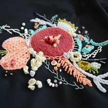 Mi Proyecto del curso: Técnicas avanzadas de bordado: puntadas y composiciones con volumen. Embroider project by Brenda Paola Cristán García - 06.14.2019