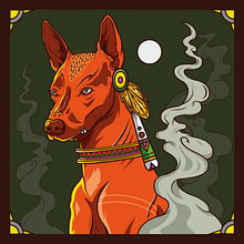 Ilustración | El Xoloitzcuintle. Un proyecto de Bellas Artes, Ilustración tradicional, Ilustración digital e Ilustración vectorial de Luis Daniel Pérez Molina - 16.06.2019