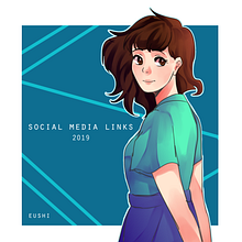Social Media Links 2019. Drawing, and Digital Illustration project by Eugenia Chávez - 01.04.2019