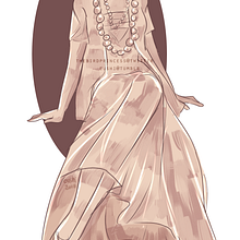 Alfonsina Storni. Drawing, and Digital Illustration project by Eugenia Chávez - 05.29.2018
