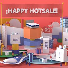 Luuna Hot Sale. 3D, Animação 3D, Br, ing e Identidade, Direção de arte, Design gráfico, Modelagem 3D, e Motion Graphics projeto de Misa Urban - 17.06.2019