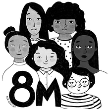 Día de la mujer. Projekt z dziedziny Tradycyjna ilustracja i Ilustracja cyfrowa użytkownika Núria Ventura - 05.06.2019