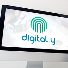 DIGITAL.Y - Naming+ identidad corporativa + verbal. Br, ing, Identit, Design, Logo Design, Graphic Design, Marketing, Digital Marketing, Naming, T, and pograph project by Alejandro Martín - 06.17.2019