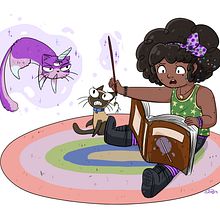 Brujas, fantasmas y vampiros. Fine Arts, and Digital Illustration project by Esther Rubert Gil - 06.17.2019