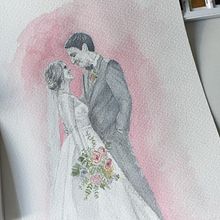 Amour Aquarelle. Drawing, Artistic Drawing, Traditional illustration, and Watercolor Painting project by Valentina Parietti - 06.18.2019