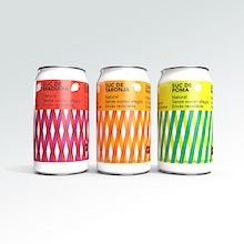 Diseño de latas para zumo de fruta. Un proyecto de Br, ing e Identidad, Diseño gráfico y Packaging de jordi ferrandiz - 19.06.2019