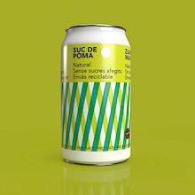 Diseño de lata para zumo de manzana. Un proyecto de 3D, Br, ing e Identidad, Diseño gráfico y Packaging de jordi ferrandiz - 19.06.2019