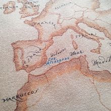 Mapamundi Ein Projekt aus dem Bereich H, werk, Bildende Künste, Kalligrafie, Dekoration von Innenräumen, Zeichnung, Design und Traditionelle Illustration von Javi Alcázar - 19.02.2018