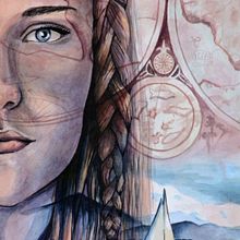 Portrait of Jess. Watercolor Painting project by Elisa Plance - 06.19.2019